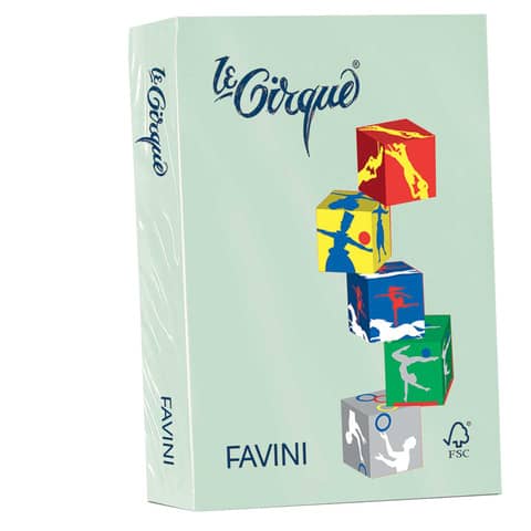 Carta colorata FAVINI LE CIRQUE per tutte le tecnologie di stampa 80 g/m² A4 pistacchio102  500 fogli - A716504